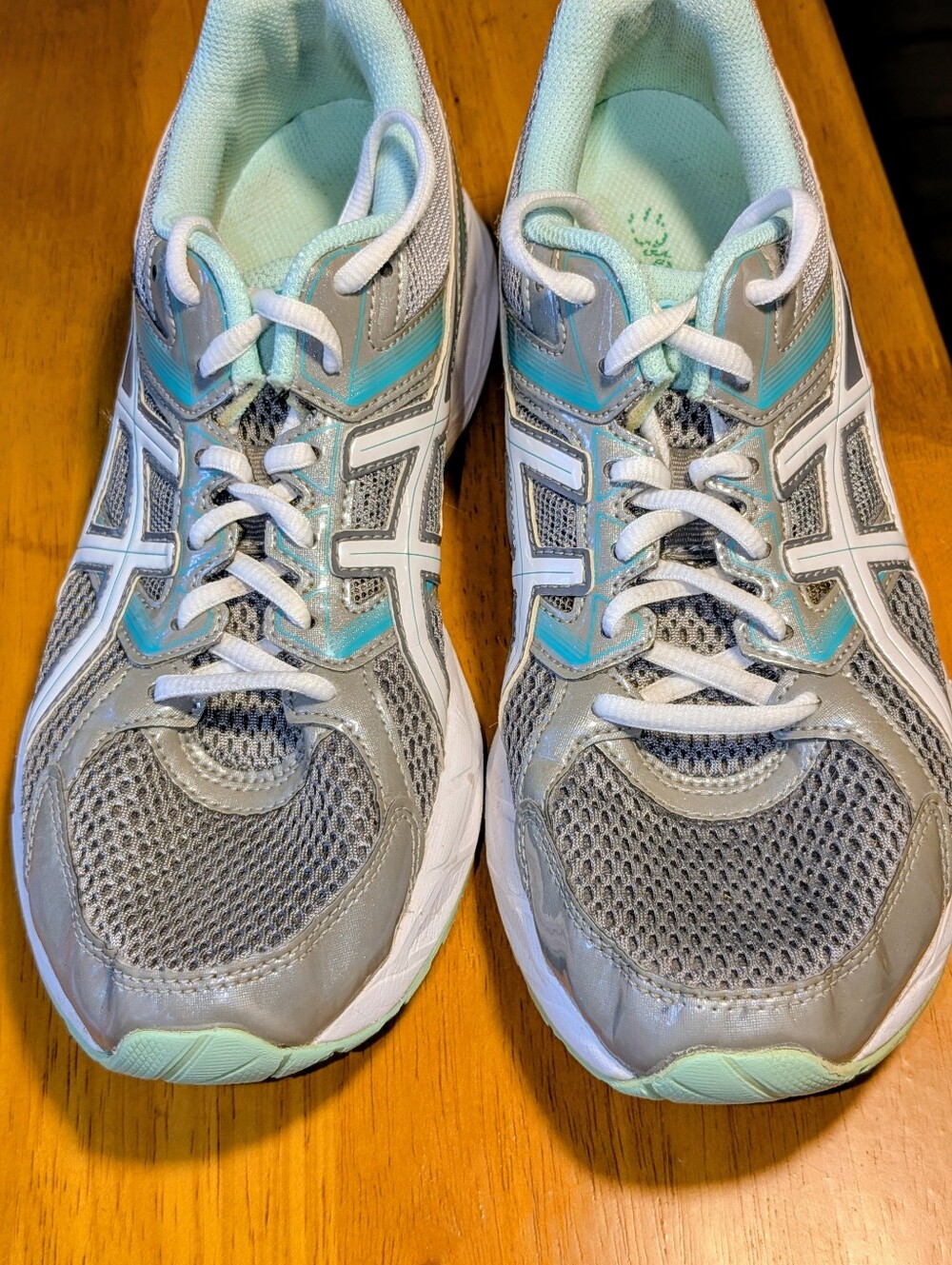 Asics Gel-Contend 3 T5G5Q Grey Green Women's Running Shoes 9.5D Sneakers Sports - Picture 11 of 16